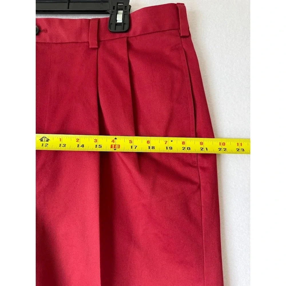 Brooks Brothers Advantage Chino Shorts Men W37 Red Pleated Lightweight Cotton
